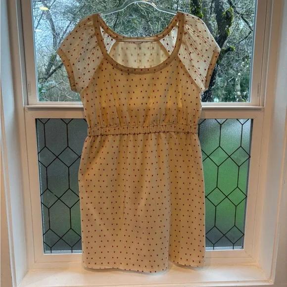 J. Crew Cream Polka Dot Midi Dress - Picture 1 of 7
